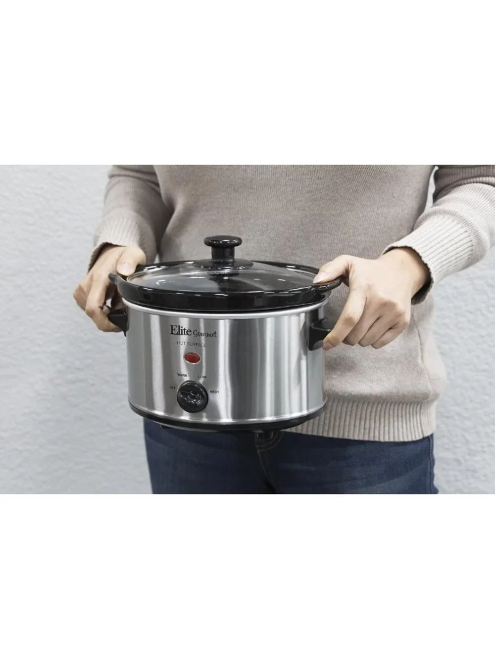 2 Quart Electric Slow Cooker with Adjustable Temp - Perfect for Stews, Sauces